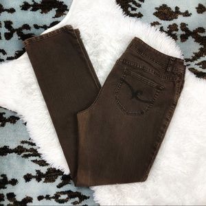 Additions by Chico’s Brown Straight Leg Jeans 1 12